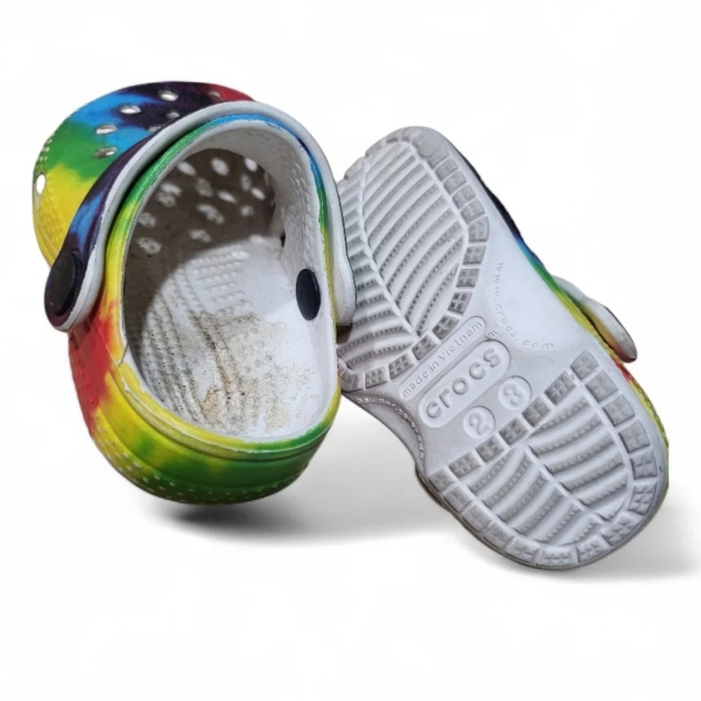Baby CROCS Red and Yellow Sandals with Ventilation Holes